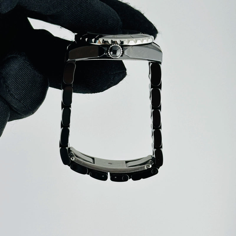 Chanel J12 Black With Factory Diamonds Dial on Ceramic Bracelet Ref H1625