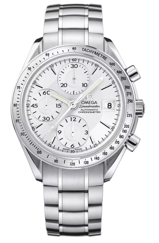 Omega Speedmaster Date Silver Dial on Stainless Steel Bracelet Ref. 3211.30.00 Card 2012
