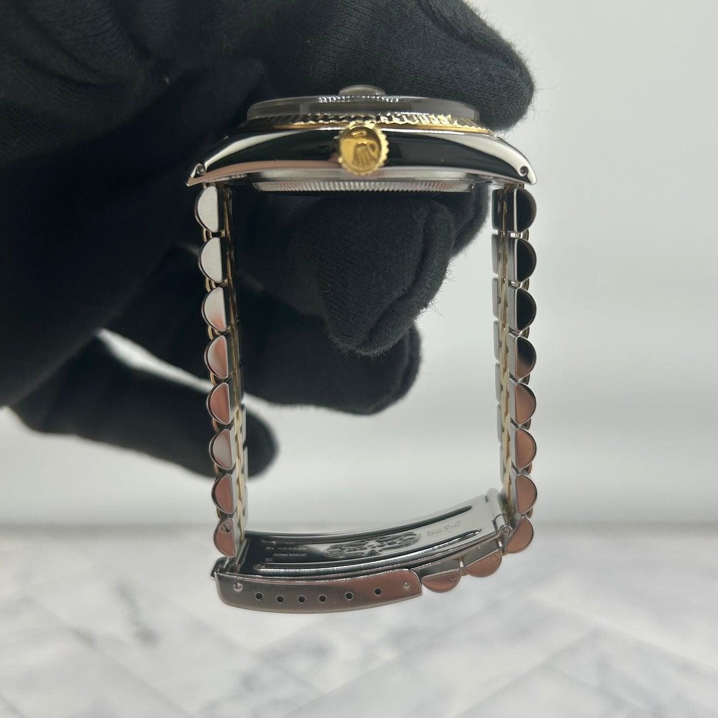 Rolex Datejust Champagne Stick Dial on D Link Jubilee Bracelet Ref. 16013 1985 — view 6