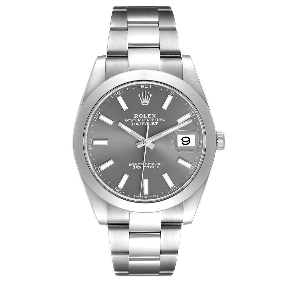Rolex Datejust Dark Rhodium Dial on Oyster Bracelet Ref. 126300 Card 2021