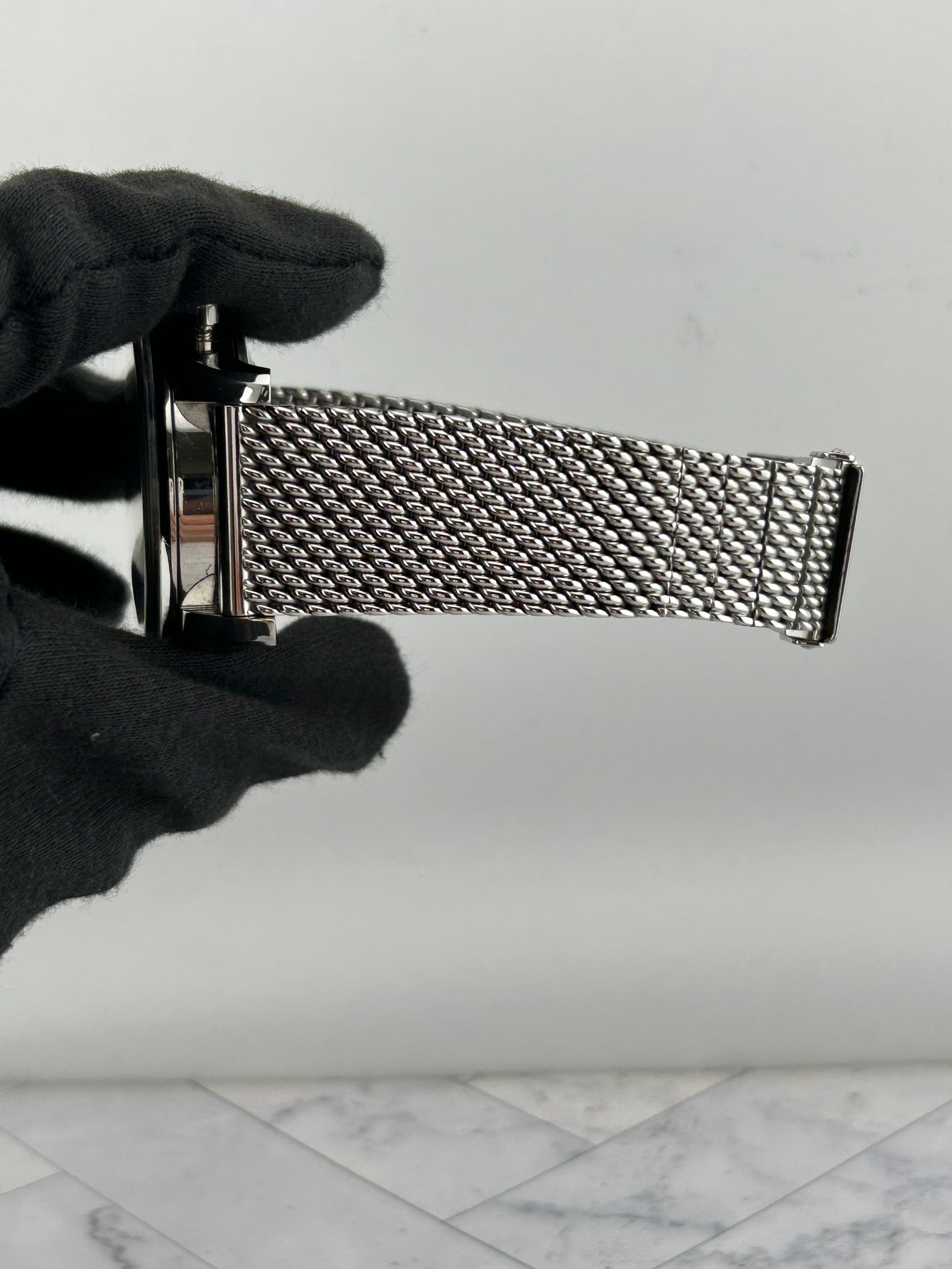 Breitling Transocean Black Dial on Woven Steel Ref. AB0152 Papers 2012 — view 4