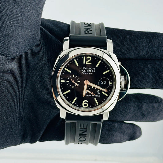 Panerai Luminor Power Reserve Black Dial on Rubber Ref PAM00090 with Papers 2004
