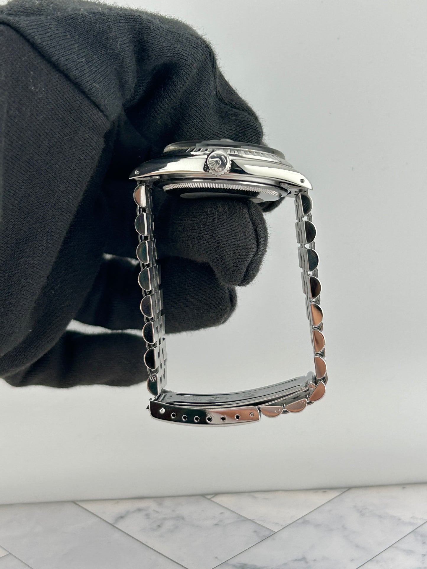 Rolex Datejust Silver Stick Dial on D Link Jubilee Bracelet Ref. 1603 1975 — view 5