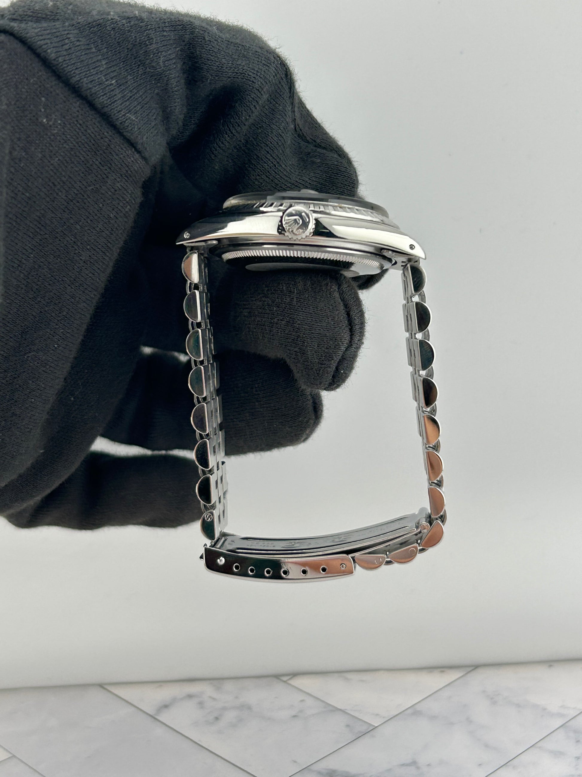 Rolex Datejust Silver Stick Dial on D Link Jubilee Bracelet Ref. 1603 1975 — view 5