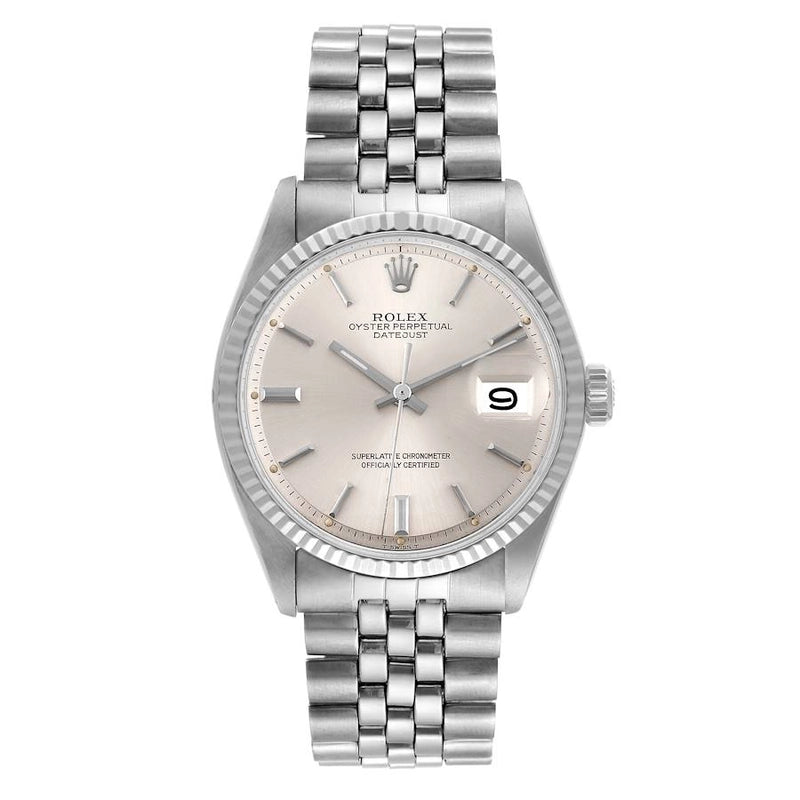 Rolex Datejust Silver Stick Dial on Jubilee Ref 1601