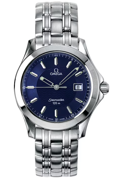 Omega Seamaster Blue Wave Motif Dial on Stainless Steel Bracelet Ref. 2511.81.00