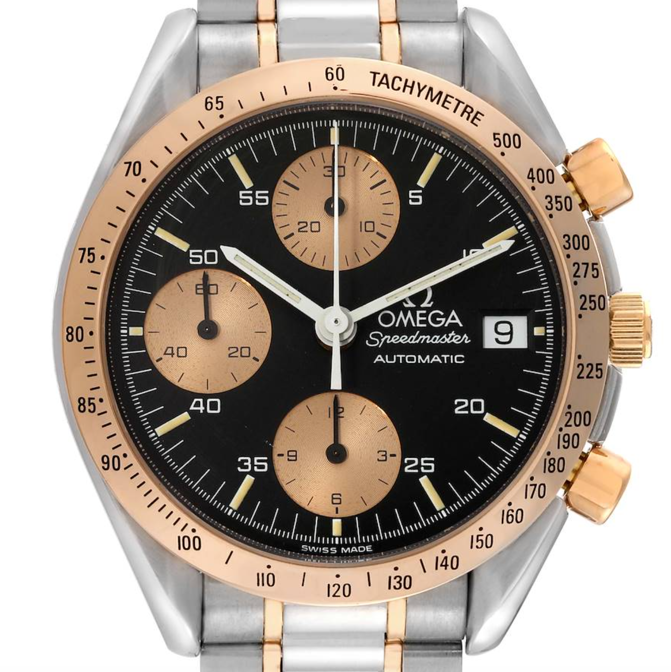Omega Speedmaster Black Dial on 2 Tone Rose Gold & Stainless Steel Bracelet Ref. 3316.50