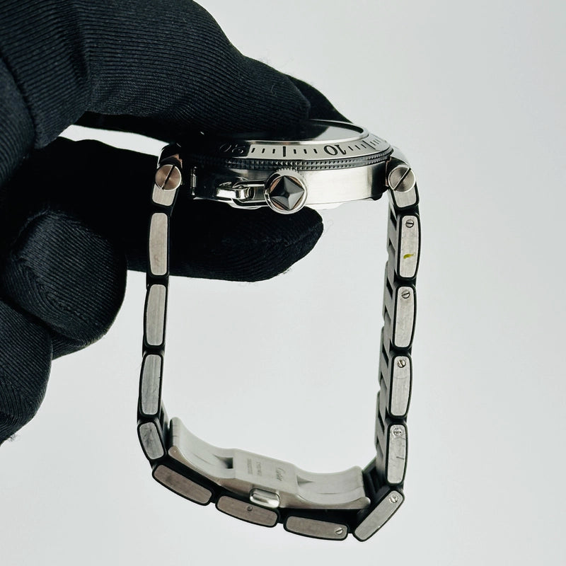 Cartier Pasha Seatimer Black Dial on Black Rubber Coated Stainless Steel Ref 2790