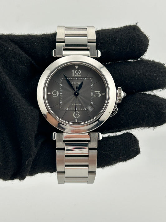 Cartier Pasha de Cartier 41 Anthracite Dial on Stainless Steel Bracelet Ref. WSPA0026 Complete 2022 — view 2