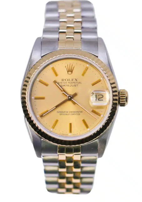 Rolex Datejust 31 Champagne Stick Dial on Jubilee Ref. 68273