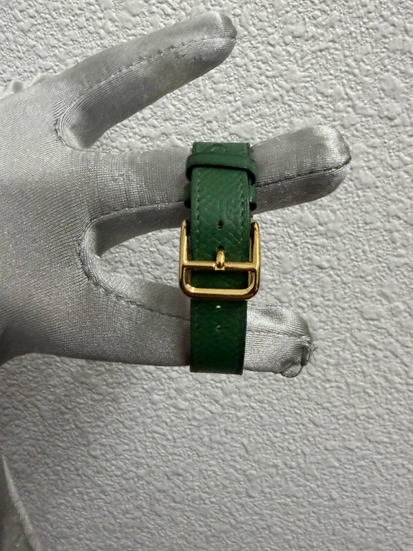 Hermes Medor White Dial on Leather Ref MEDOR