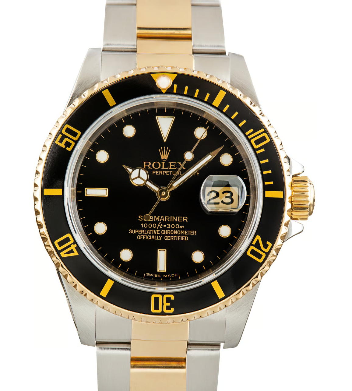 Rolex Submariner Black Dial on Oyster Ref. M16613LN Papers 1989