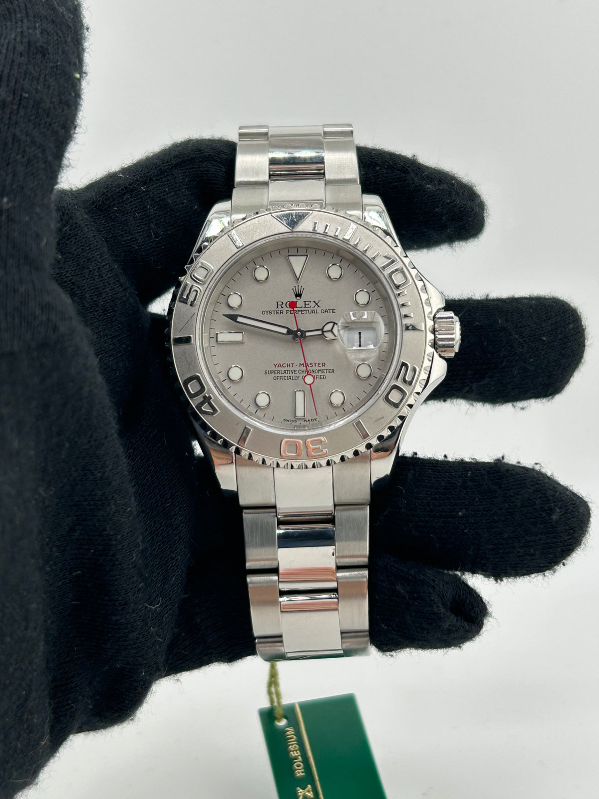 Rolex Yacht Master Platinum Dial on Oyster Rivet Bracelet Ref. 16622 2004 — view 2