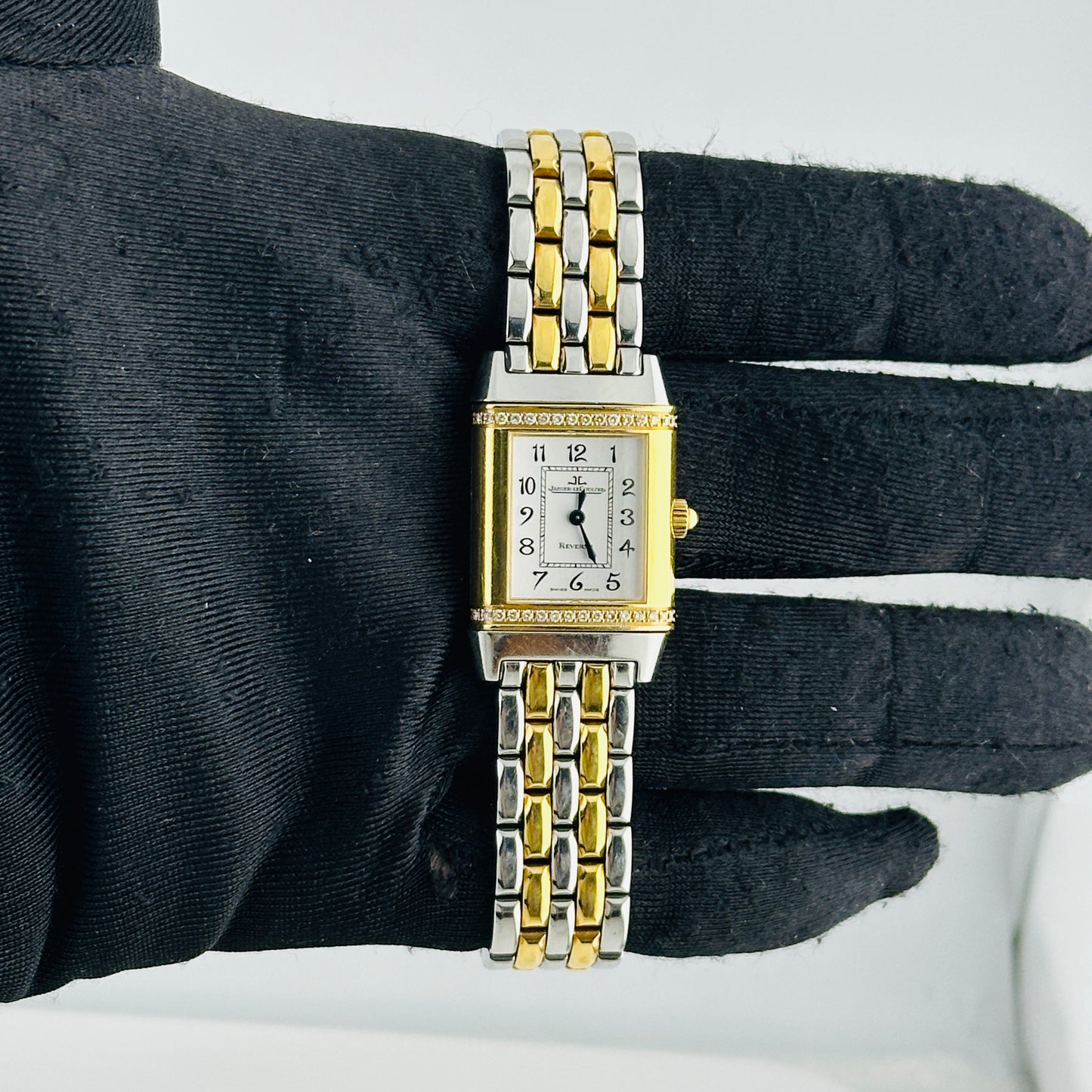 Jaeger Le Coultre Reverso Florale Silver Arabic Dial on 2 Tone Ref. 265.5.08/Q2655120 — view 2