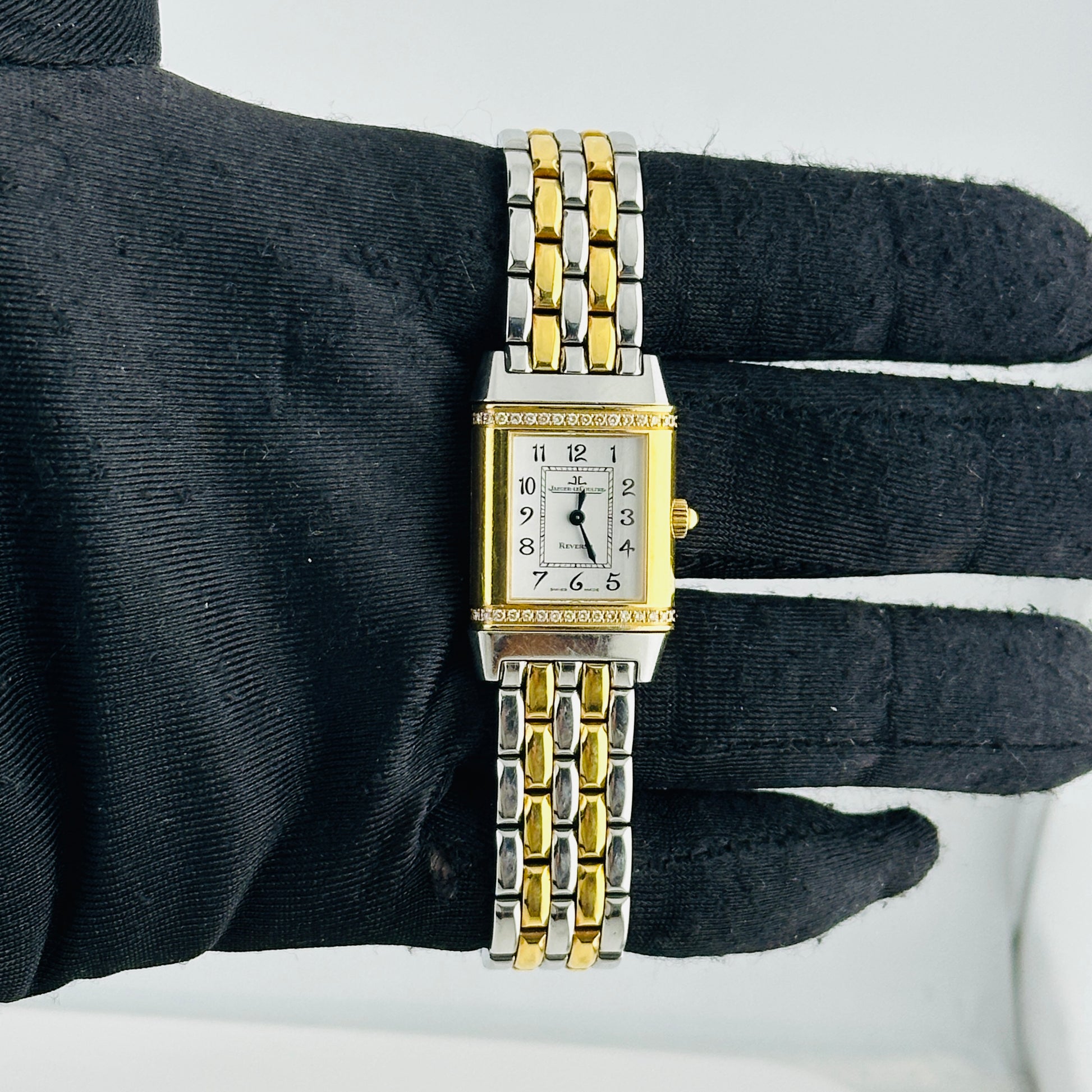 Jaeger Le Coultre Reverso Florale Silver Arabic Dial on 2 Tone Ref. 265.5.08/Q2655120 — view 2