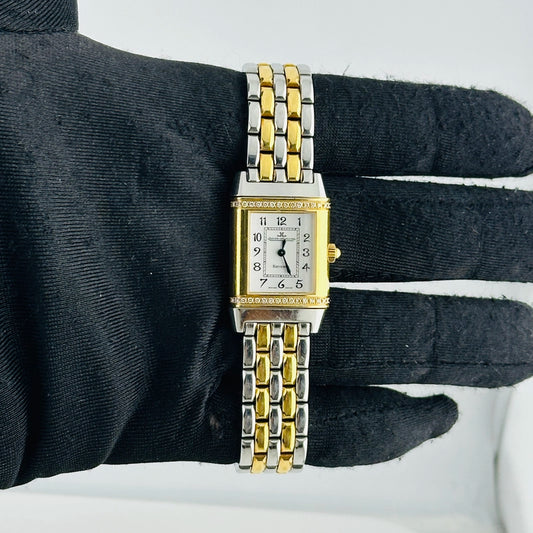 Jaeger LeCoultre Reverso Florale Jaeger Le Coultre Reverso Florale Silver Arabic Dial on 2 Tone Ref 265.5.08/Q2655120