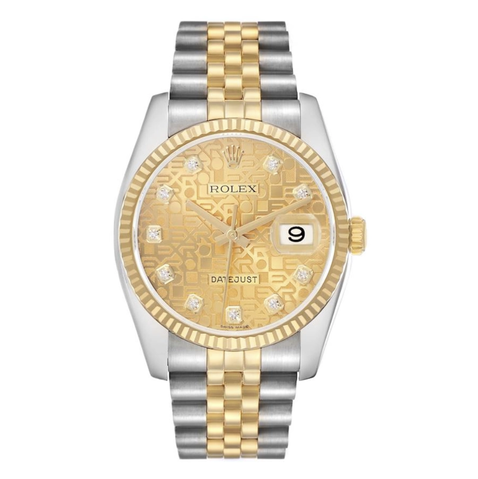 Rolex Datejust Anniversary Diamond Dial Dial on D Link Jubilee Bracelet Ref. 116233 Card Open Date
