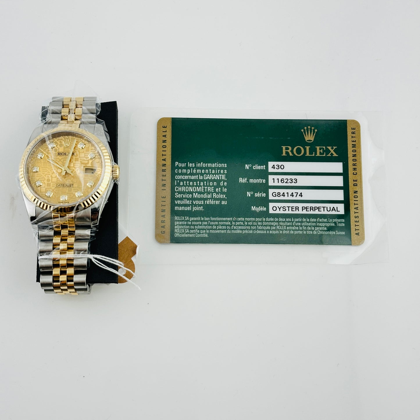 Rolex Datejust Gold Anniversary Diamond Dial Dial on D Link Jubilee Ref. 116233 Card 2013 — view 6