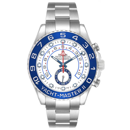 Rolex Yacht-Master II Matt White Dial on Oyster Ref 116680 with New Style Card White 2014