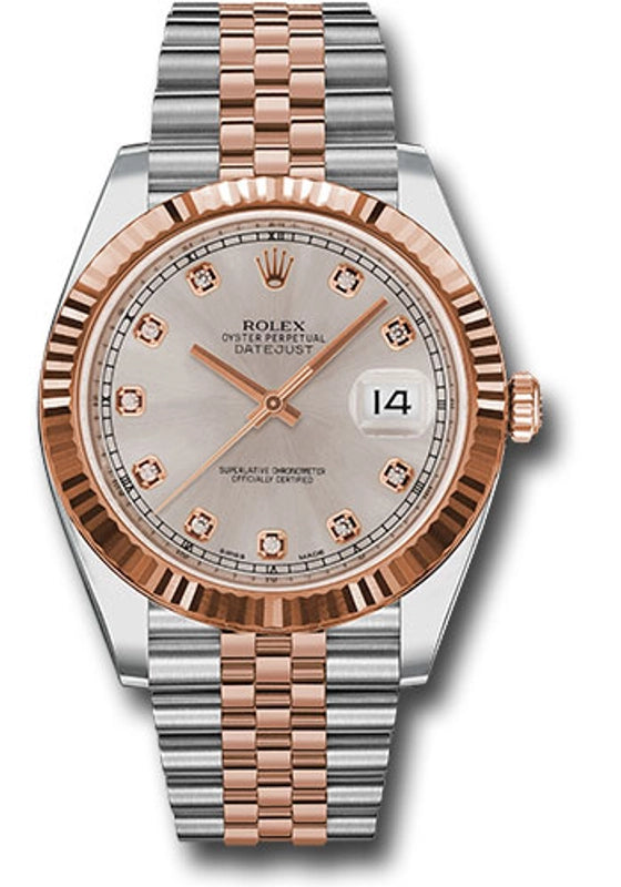 Rolex Datejust 41 Sundust Diamond Dial on Jubilee Ref 126331 with New Style Card White 2018