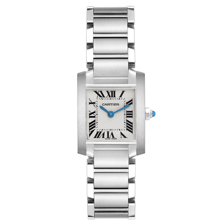 Cartier Tank Francaise Small White Roman Dial on Stainless Steel Ref. 2384 / W51008Q3