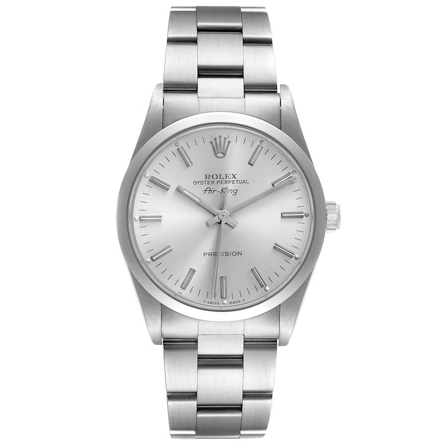 Rolex Air-King Silver Stick Dial on Oyster Bracelet Ref. 14000 1993