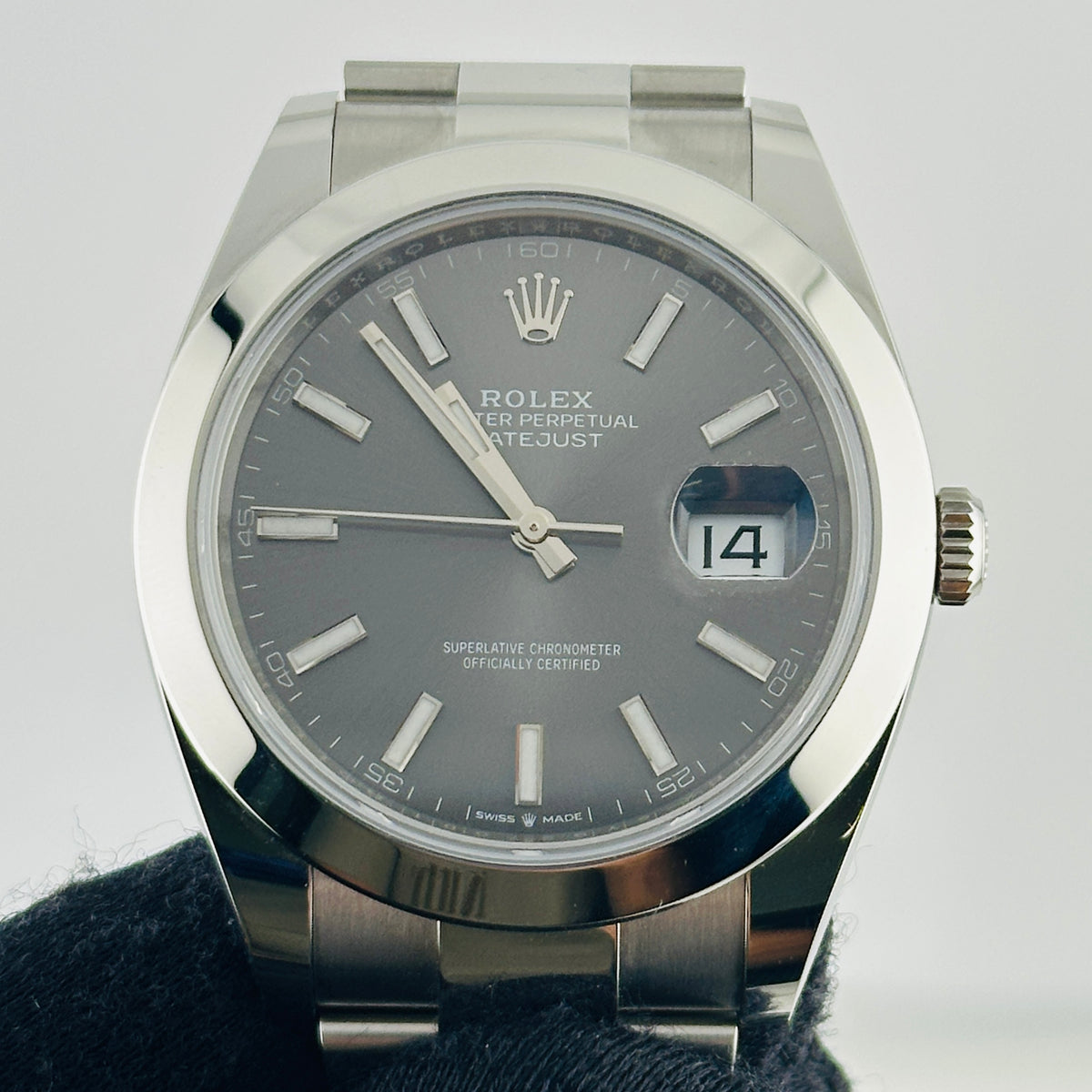 Rolex Datejust Dark Rhodium Dial on Oyster Bracelet Ref. 126300 Card 2026 — view 2