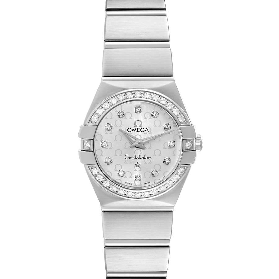 Omega Constellation Silver Diamond Factory Dial on Stainless Steel Bracelet Ref. 123.15.24.60.52.001