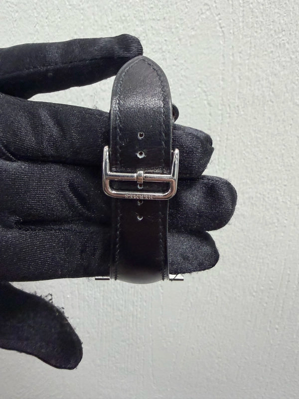 Hermes H Black Dial on Leather Ref HH2.810