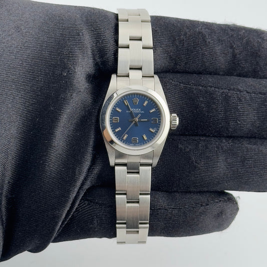 Rolex Oyster perpetual Blue Dial on Oyster Ref. 67180 Papers 1997 — view 2
