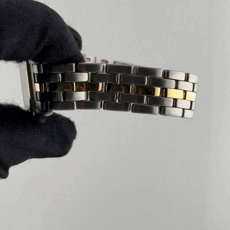 Cartier Panthere White Roman Dial on 2 Tone Bracelet Ref 110000R