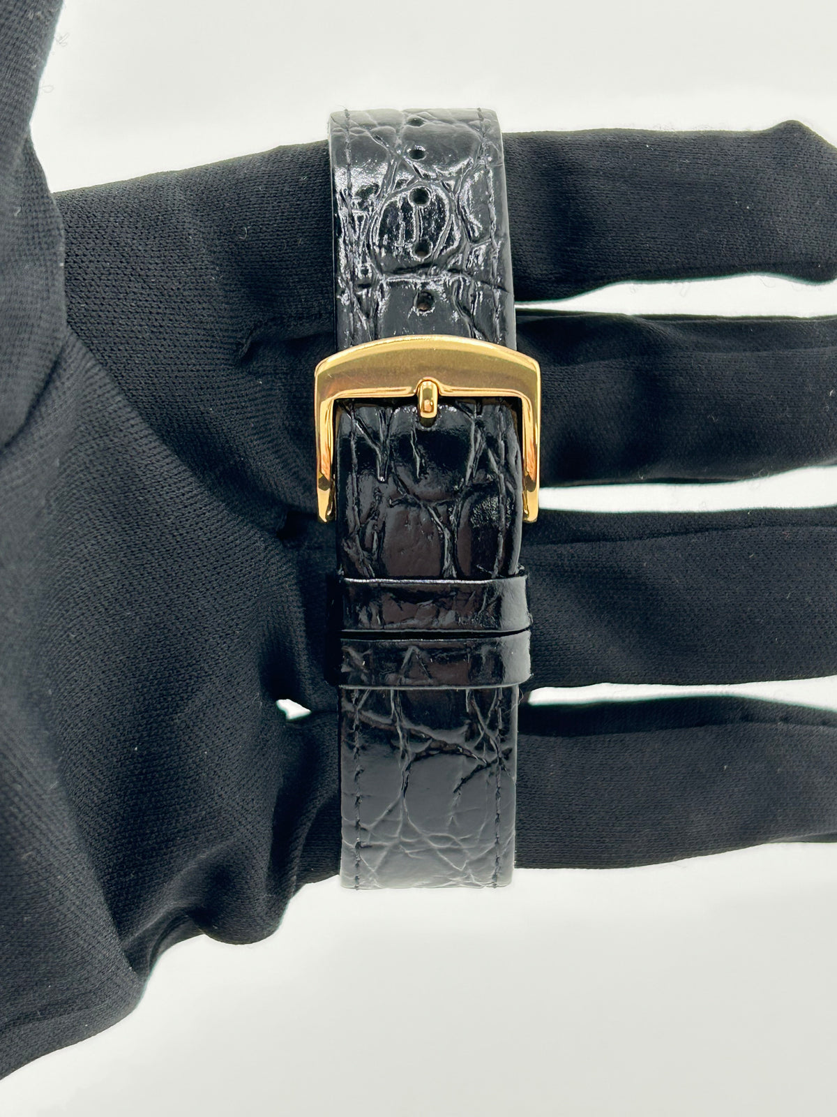 Rolex Datejust 36 Champagne Stick Dial on Generic Black Leather Strap Ref. 16233 1991 — view 4