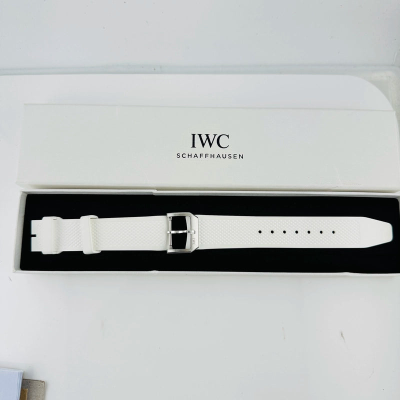Iwc Portugieser Chronograph Blue Dial on Leather Strap Ref IW371606 with Card 2021
