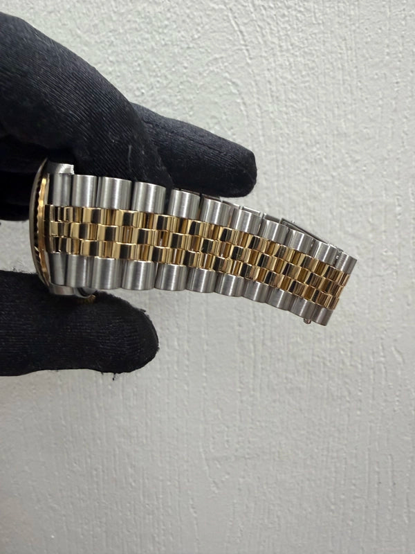 Rolex Datejust 36 Champagne Stick Dial on Jubilee Ref 16233 with Papers