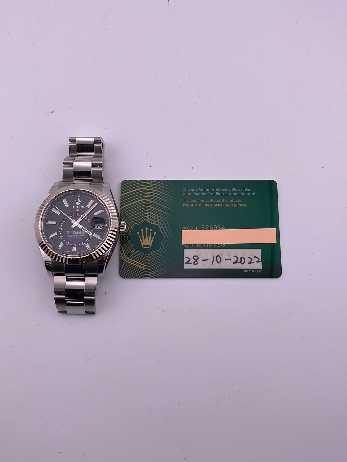 Rolex SkyDweller Black Dial on Oyster Ref. 326934 Card 2022 — view 7