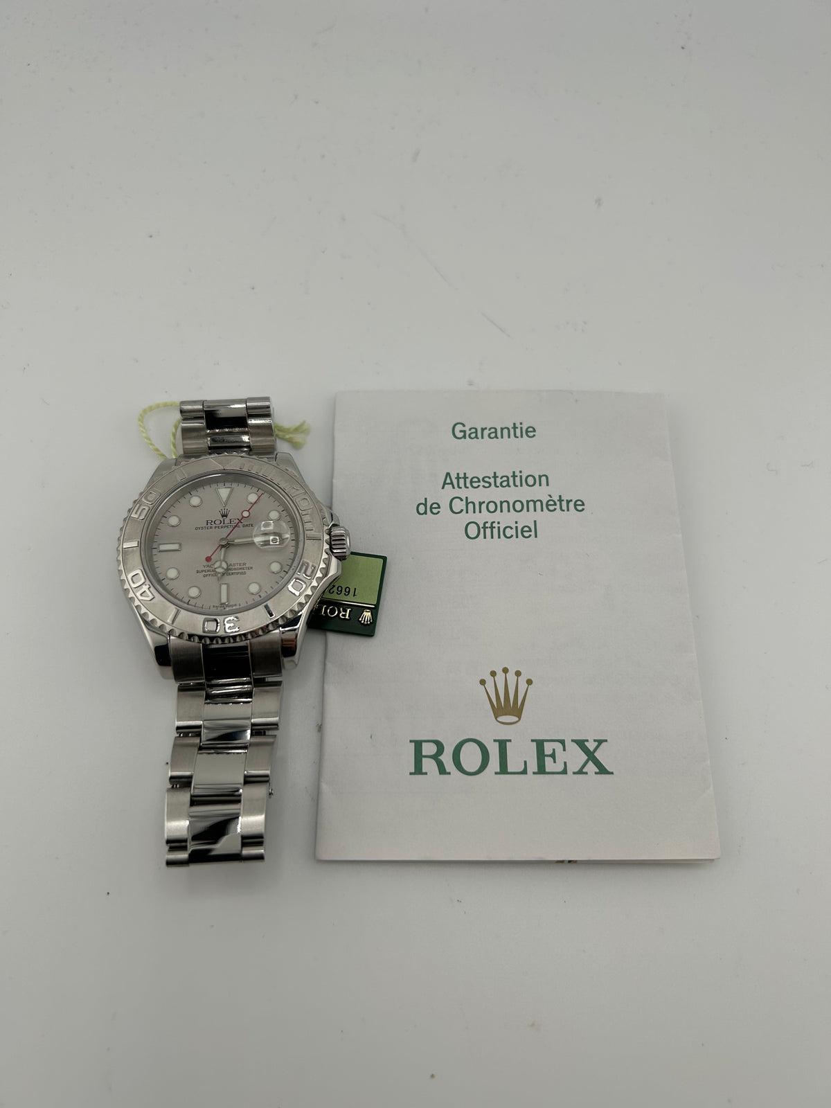 Rolex Yacht Master Platinum Dial on Oyster Steel Bracelet Ref. 16622 Papers 2006 — view 7