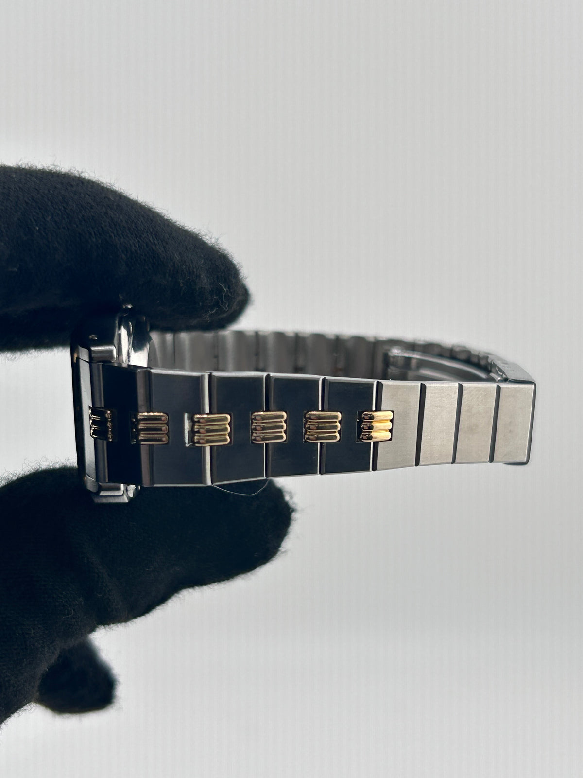 Cartier Santos Galbée White Dial on 2 Tone Yellow Gold / Stainless Steel Bracelet Ref. W20057C4 — view 4