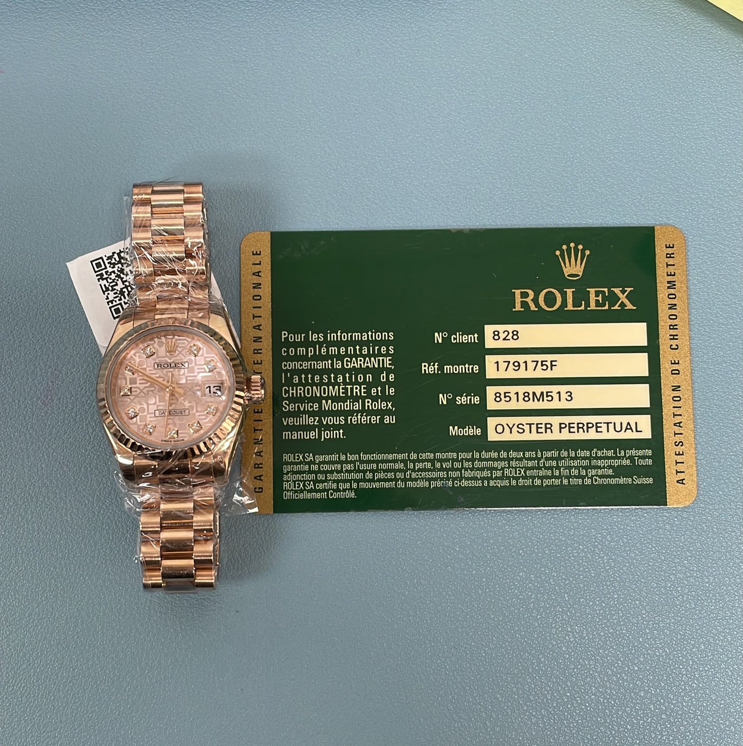 Rolex Datejust Lady President Pink Anniversary Diamond Factory Dial on President Bracelet Ref. 179175 Card 2013 — view 7