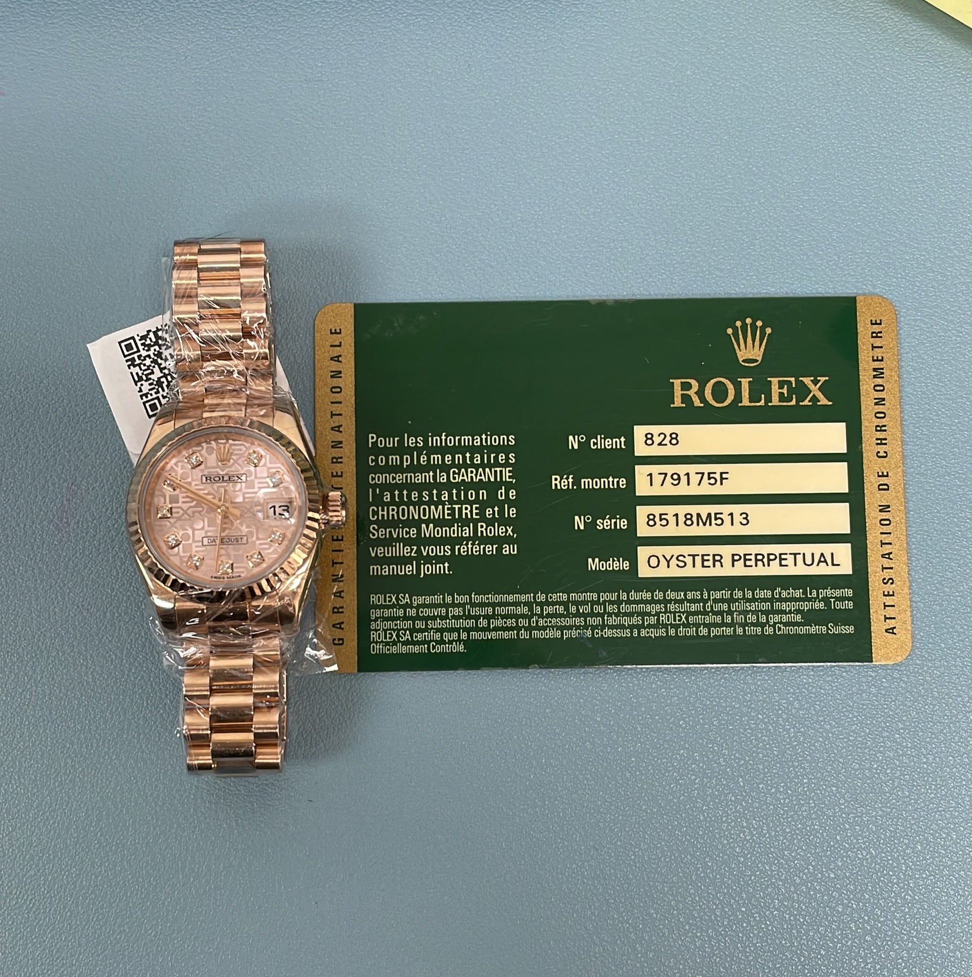 Rolex Datejust Lady President Pink Anniversary Diamond Factory Dial on President Bracelet Ref. 179175 Card 2013 — view 7