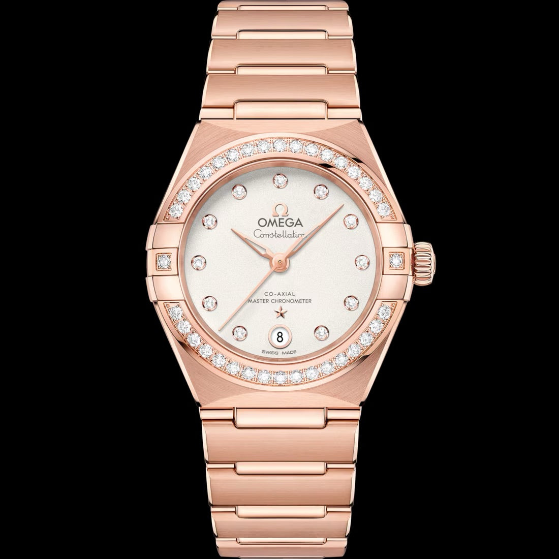 Omega Constellation Silver Diamond Dial Ref. 131.55.29.20.52.001 Card Open Date