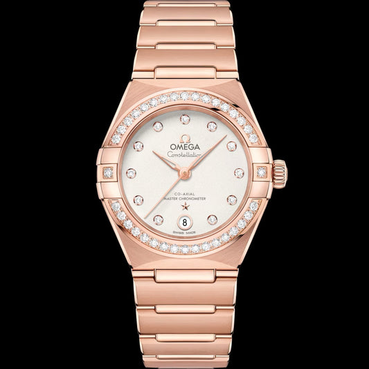 Omega Constellation Silver Diamond Dial Ref. 131.55.29.20.52.001 Card Open Date