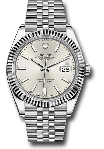 Rolex Datejust 41 Silver Index Dial on Jubilee Ref. 126334 Card 2019
