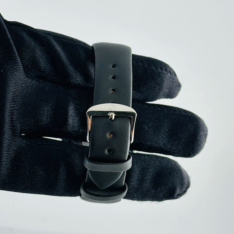 Omega De Ville Trésor Black Dial on Fabric Strap Ref 428.17.39.60.01.001 with Card