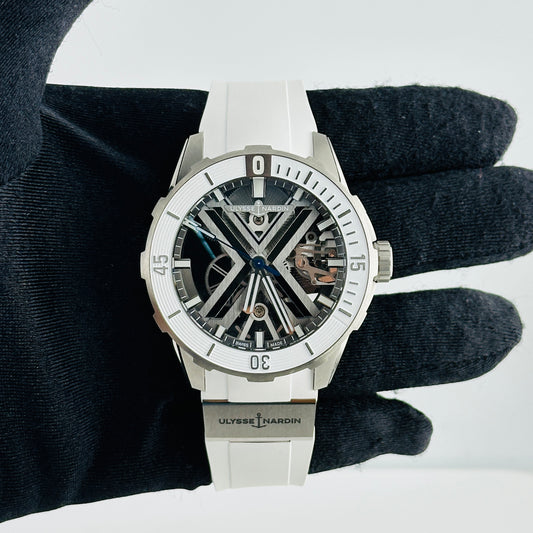 Ulysse Nardin Diver X Skeleton Gray Skeleton Dial on Rubber Ref. 3723-170-1A Card 2023 — view 2