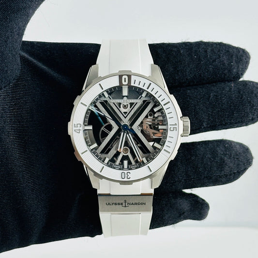 Ulysse Nardin Diver X Skeleton Gray Skeleton Dial on Rubber Ref 3723-170-1A with Card 2023