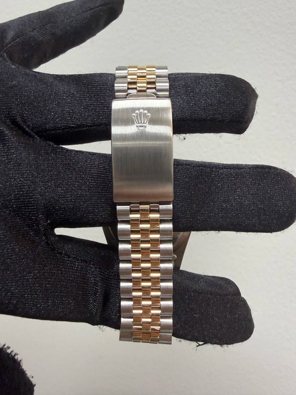 Rolex Datejust Champagne Stick Dial on D Link Jubilee Ref 16233 with Papers 1992