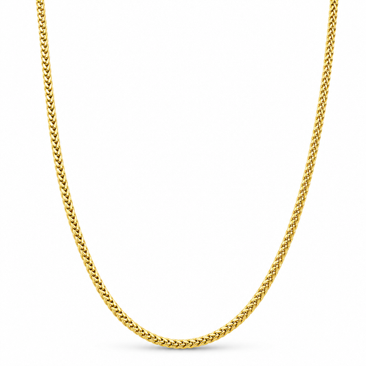 18K Yellow Gold Solid Franco Chain - 24 Inches