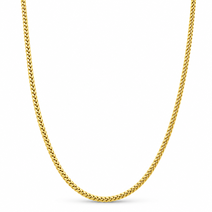 18K Yellow Gold Solid Franco Chain - 24 Inches