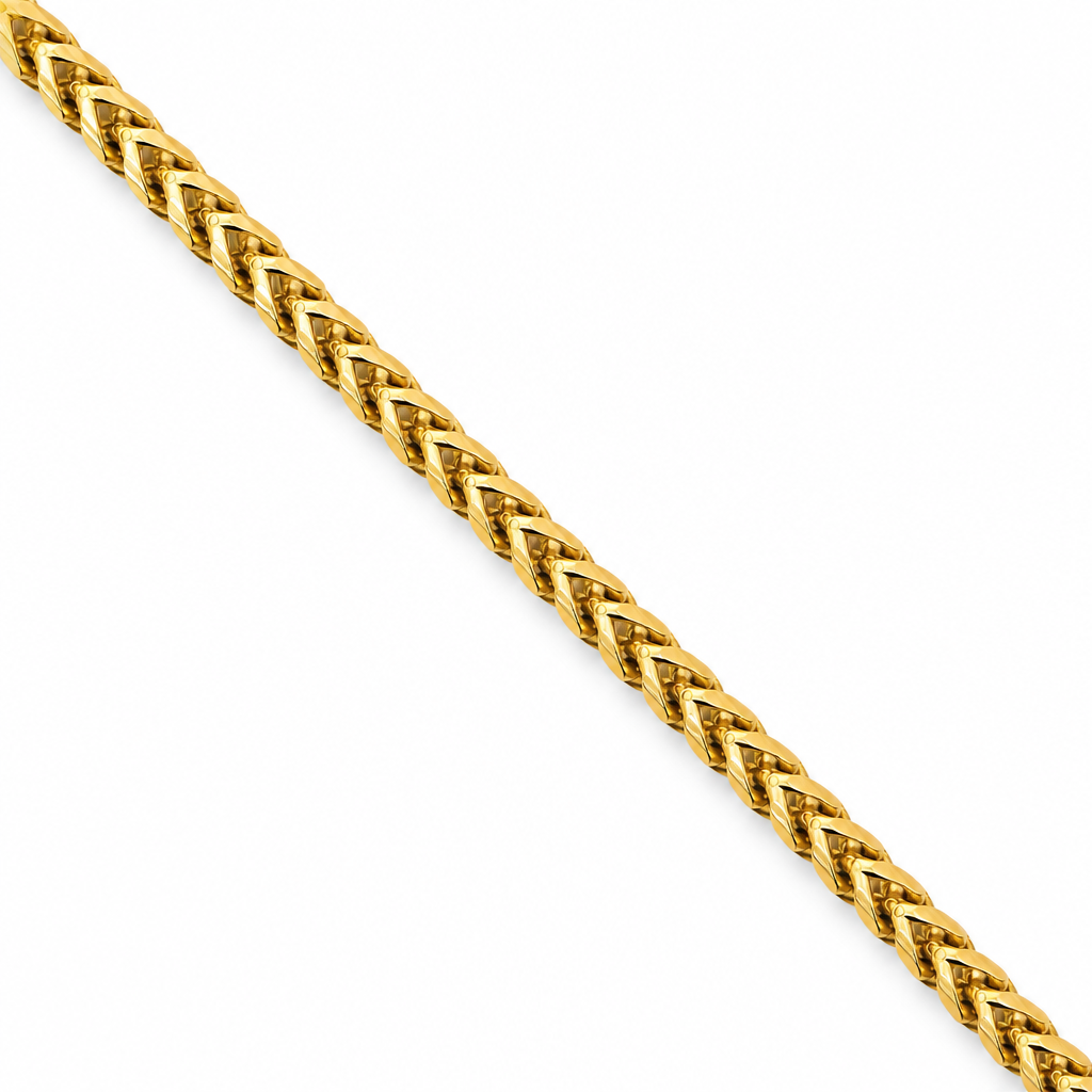 18K Yellow Gold Solid Franco Chain - 24 Inches