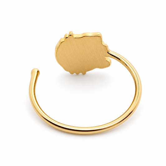 24K Solid Gold Money Kitty Nose Ring Hoop